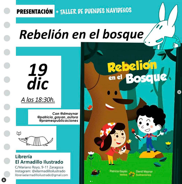 Patricia Gayán y David Maynar presentan el libro infantil 'Rebelión en el bosque'